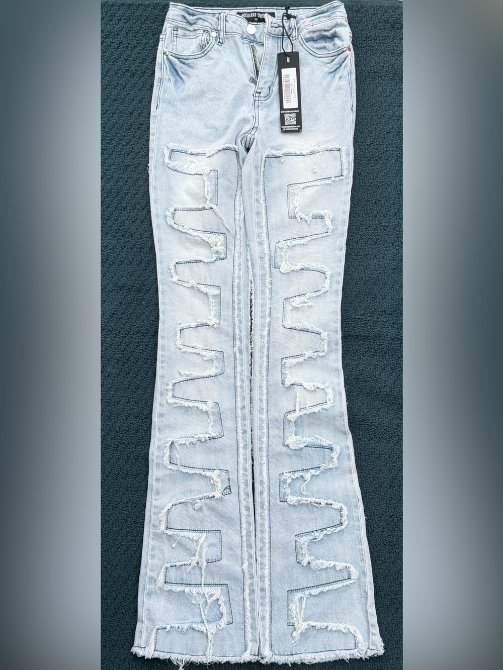 Zariyah Light Wash Stacked Flare Jean by Rockstar Original